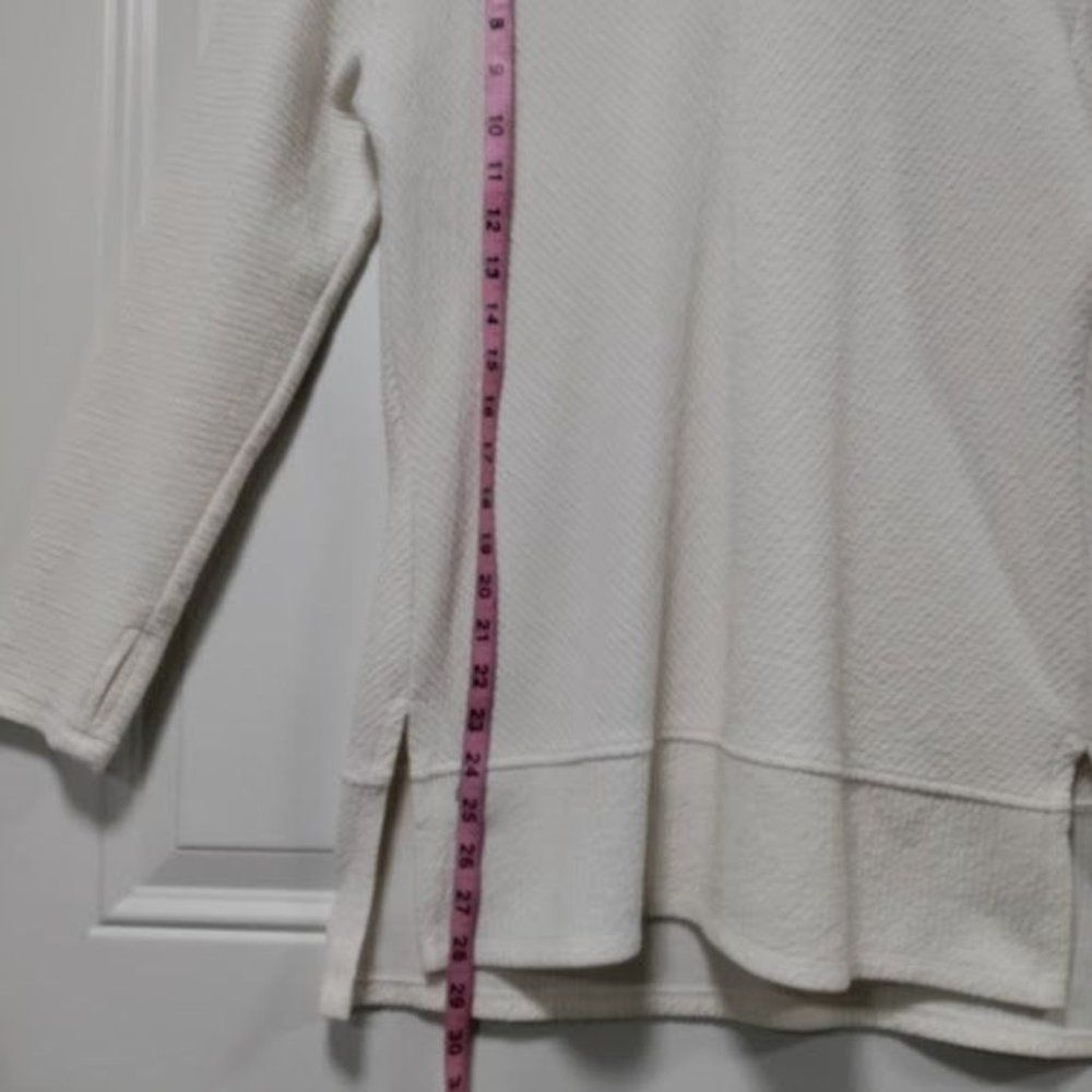 RBX Reebok Offwhite Cowlneck Textured Long Sleeve Thumbhole M - Picture 3 of 6